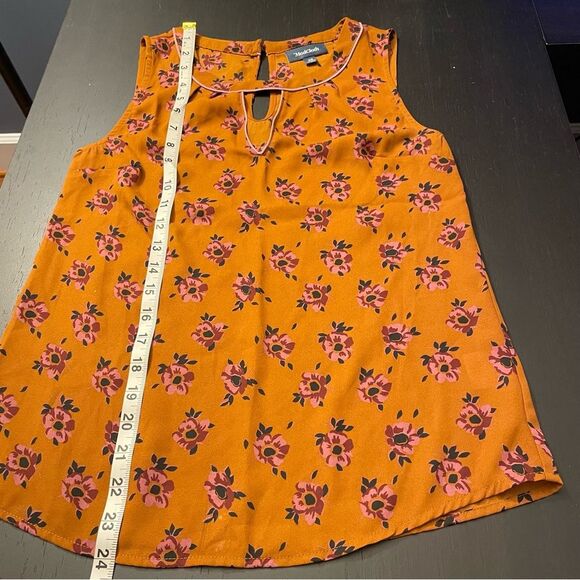 ModCloth Orange Pink Floral Keyhole Neck Tank Top Women’s Size XS - Picture 8 of 8